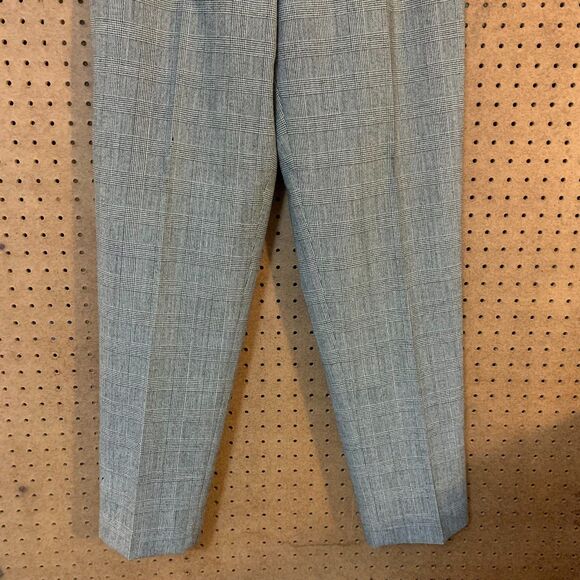 Harve Benard Trouser Pants Vintage Low Rise Wool Plaid 12 Preppy Academia FLAWED - Picture 2 of 8